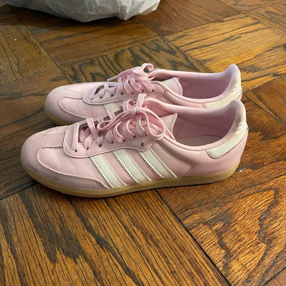 adidas Pink Women's Sneakers with White Stripes